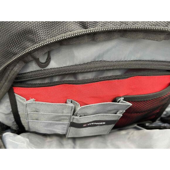 Swiss Gear Laptop Backpack Black Cross Logo Zippered Compartment Size 16In - Picture 6 of 13